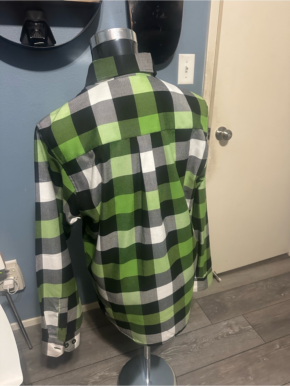 DIXXON Green Black White Plaid Button-Down Shirt - Picture 4 of 5